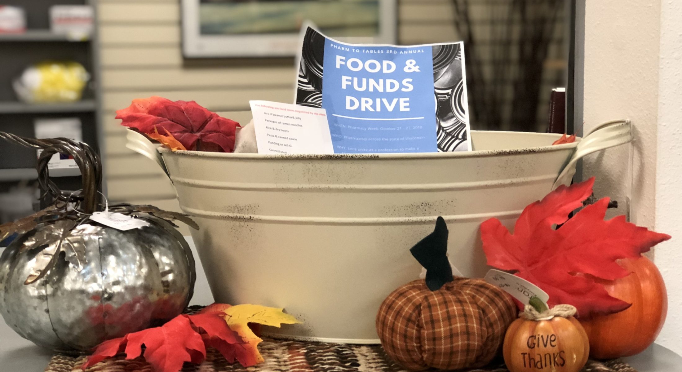 Food & Funds Drive at Our Stores